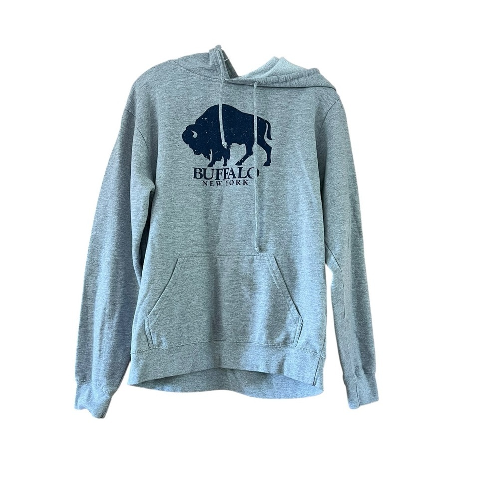 Delta Gray Hoodie Navy Buffalo Design